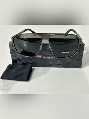 Police Men’s Gunmetal Frame Black Lens Sunglasses